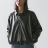 Chaqueta oversize de piel napa Chaqueta oversize de piel napa