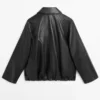 Chaqueta oversize de piel napa Chaqueta oversize de piel napa