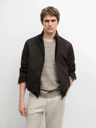 Chaqueta reversible de lino
