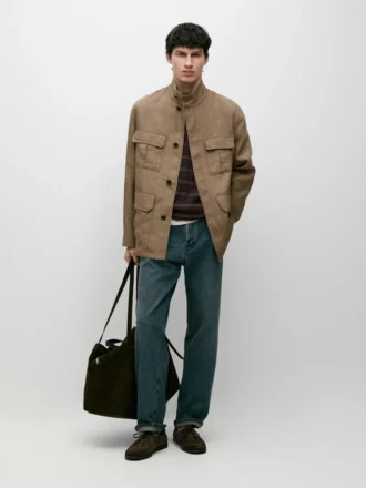 Chaqueta safari 100 % lino