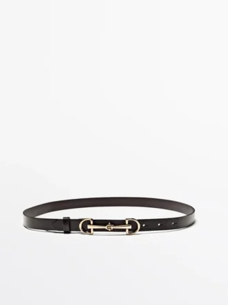 Cinturón de piel de napa Equestrian