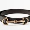 Cinturón de piel de napa Equestrian Cinturón de piel de napa Equestrian