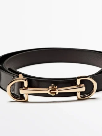 Cinturón de piel de napa Equestrian
