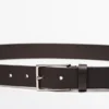 Cinturón de piel napa con hebilla rectangular Cinturón de piel napa con hebilla rectangular