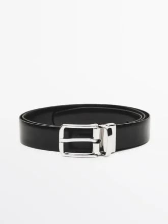 Cinturón reversible de piel napa