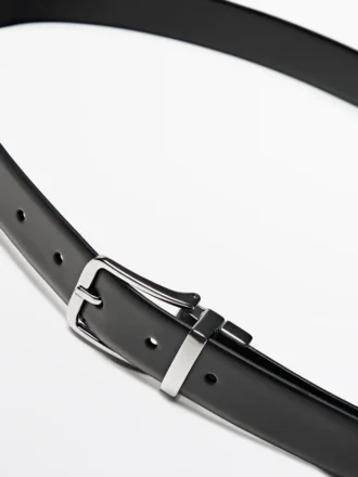 Cinturón reversible de piel napa