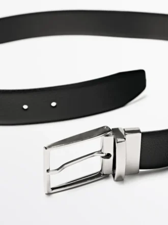 Cinturón reversible de piel napa