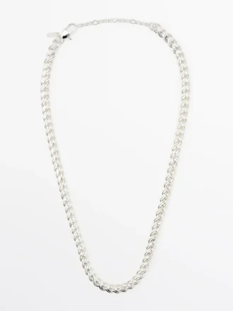 Collar de eslabones plateados