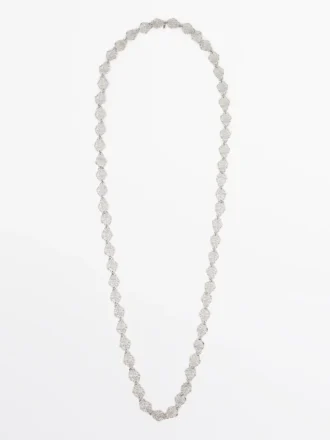 Collar largo de encaje de múltiples formas