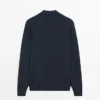 Cárdigan de punto 100 % algodón con cuello de polo Cárdigan de punto 100 % algodón con cuello de polo