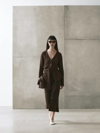 Cárdigan de punto con detalle en la cintura