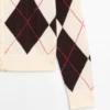 Cárdigan de punto de algodón con diseño de rombos Cárdigan de punto de algodón con diseño de rombos