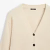 Cárdigan de punto de alpaca y lana con cuello en V Cárdigan de punto de alpaca y lana con cuello en V