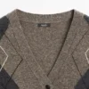 Cárdigan de punto de lana con diseño Argyle Cárdigan de punto de lana con diseño Argyle