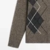 Cárdigan de punto de lana con diseño Argyle Cárdigan de punto de lana con diseño Argyle