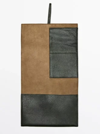Estuche de viaje de piel napa