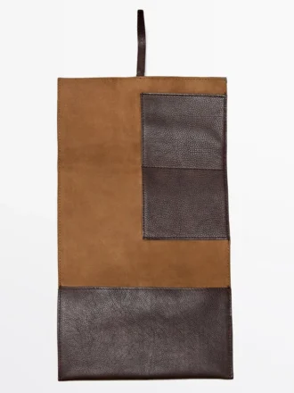 Estuche para accesorios tecnológicos de piel napa