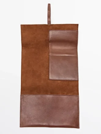 Estuche para accesorios tecnológicos de piel napa