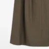 Falda midi con pliegues de caja Falda midi con pliegues de caja
