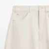 Falda midi de denim de corte recto Falda midi de denim de corte recto