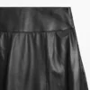 Falda midi de piel napa con costuras Falda midi de piel napa con costuras