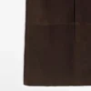 Falda midi recta de piel nobuk Falda midi recta de piel nobuk