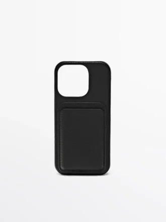 Funda de cuero napa para iPhone 16 Pro