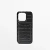 Funda de cuero napa para iPhone 16 Pro Funda de cuero napa para iPhone 16 Pro