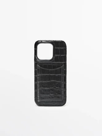 Funda de cuero napa para iPhone 16 Pro