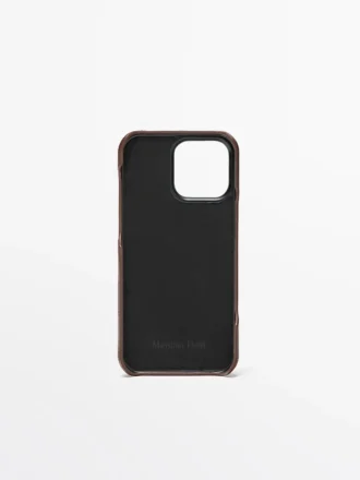 Funda de cuero napa para iPhone 16 Pro Max