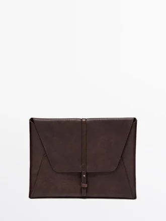 Funda para iPad de piel napa