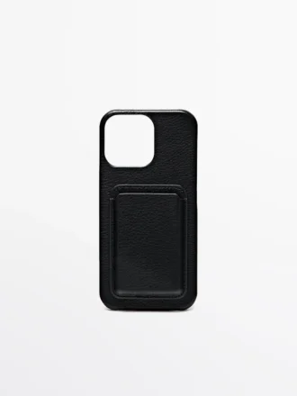 Funda para iPhone Pro Max de piel napa