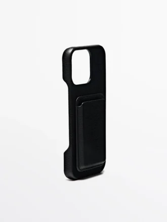 Funda para iPhone Pro Max de piel napa