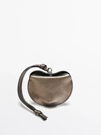 Funda plegable para AirPods de piel napa