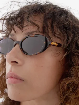 Gafas de Sol mini ovaladas con efecto carey