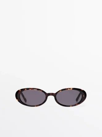 Gafas de Sol mini ovaladas con efecto carey