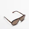 Gafas de Sol tipo aviador con efecto carey Gafas de Sol tipo aviador con efecto carey