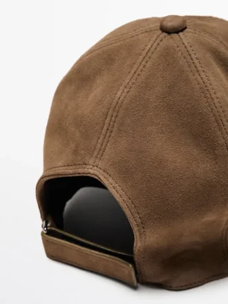 Gorra de piel de ante