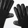 Guantes de napa y punto en contraste Guantes de napa y punto en contraste