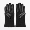 Guantes de napa y punto en contraste Guantes de napa y punto en contraste