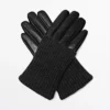 Guantes de napa y punto en contraste Guantes de napa y punto en contraste