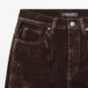 Jeans acampanados de talle alto con acabado flocado Jeans acampanados de talle alto con acabado flocado