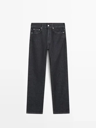 Jeans cómodos de cintura alta y pierna recta