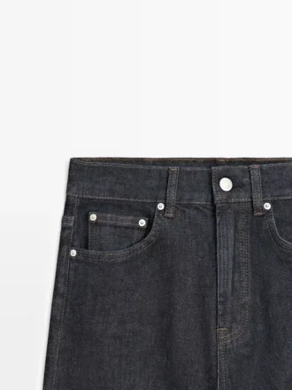 Jeans cómodos de cintura alta y pierna recta