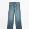 Jeans de cintura alta y pierna ancha