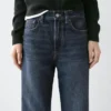 Jeans de cintura alta y pierna ancha