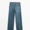 Jeans de cintura alta y pierna ancha