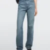 Jeans de cintura alta y pierna ancha