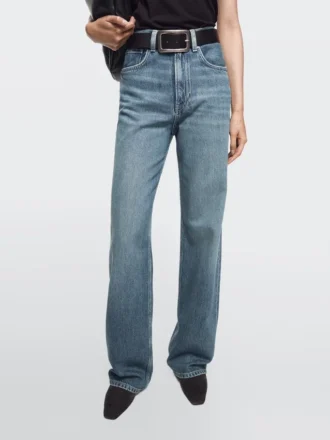 Jeans de cintura alta y pierna ancha