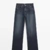 Jeans de cintura alta y pierna ancha